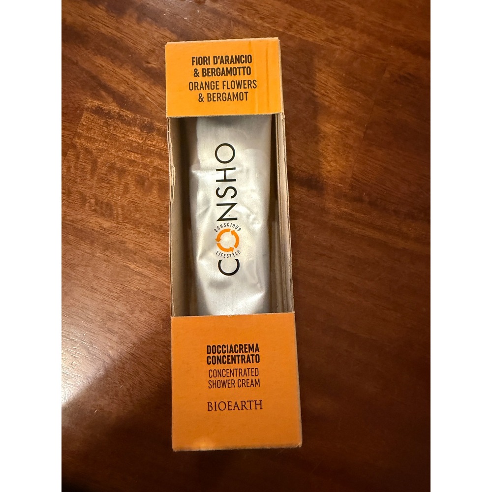Bioearth Consho Concentrated Shower Cream Orange Flowers & Bergamot 100ml Italy